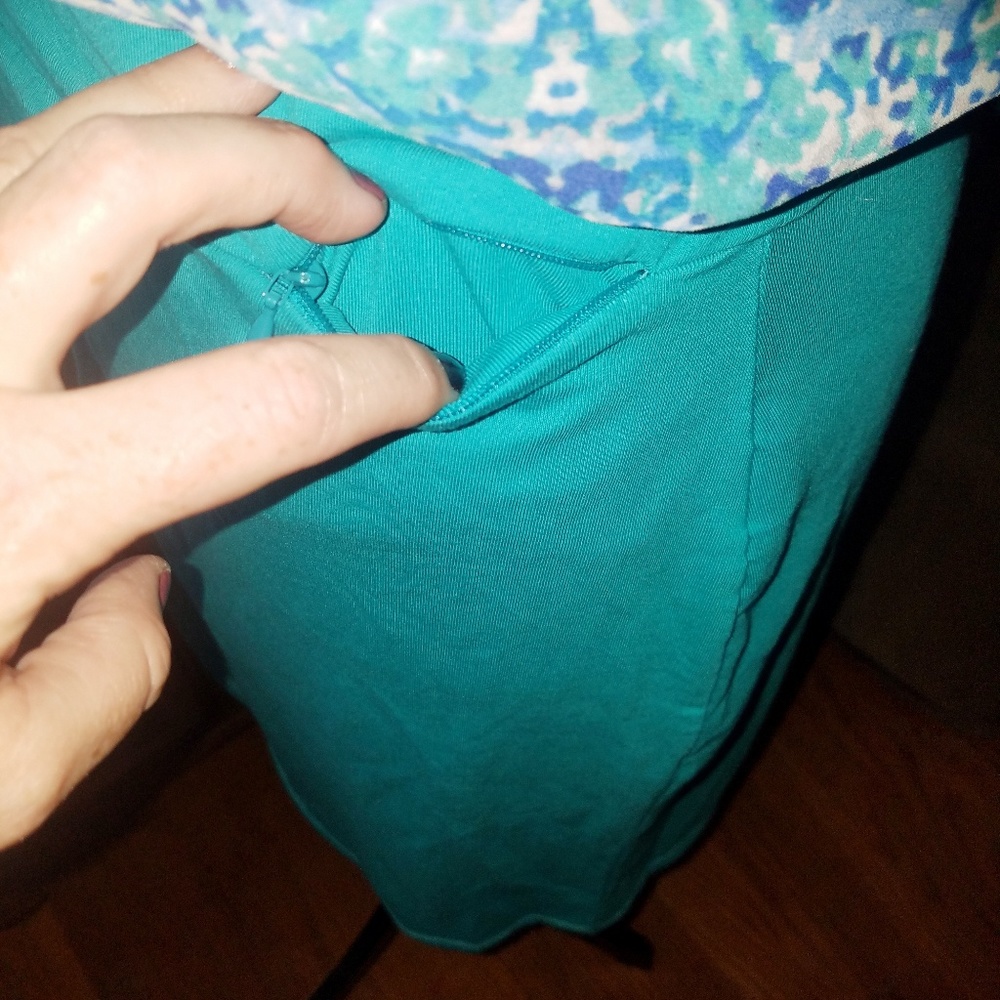 LL BEAN TEAL STRETCHY SKIRT SIZE XS - Picture 4 of 6